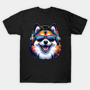 German Spitz Smiling DJ with Vibrant Melodies T-Shirt